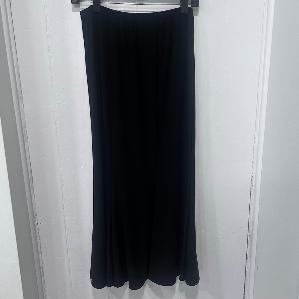 Antthony Black Maxi Skirt Small Stretch Jersey Flowy Long Skirt Whimsigoth